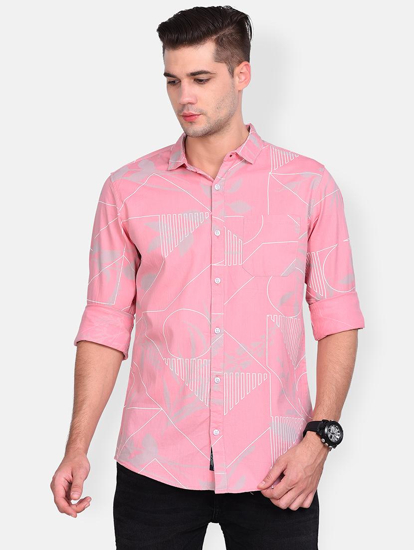 pink printed casual shirt - 17646882 - Zoom Image - 1
