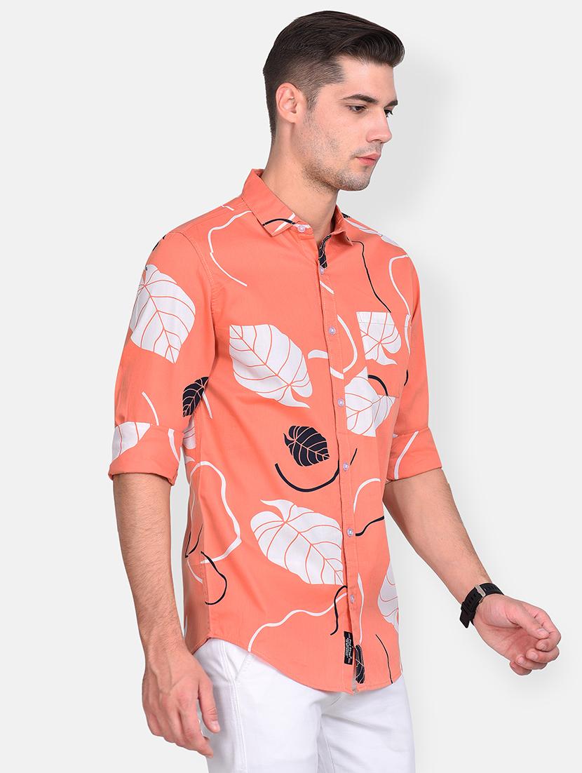 orange printed casual shirt - 17646885 - Zoom Image - 2
