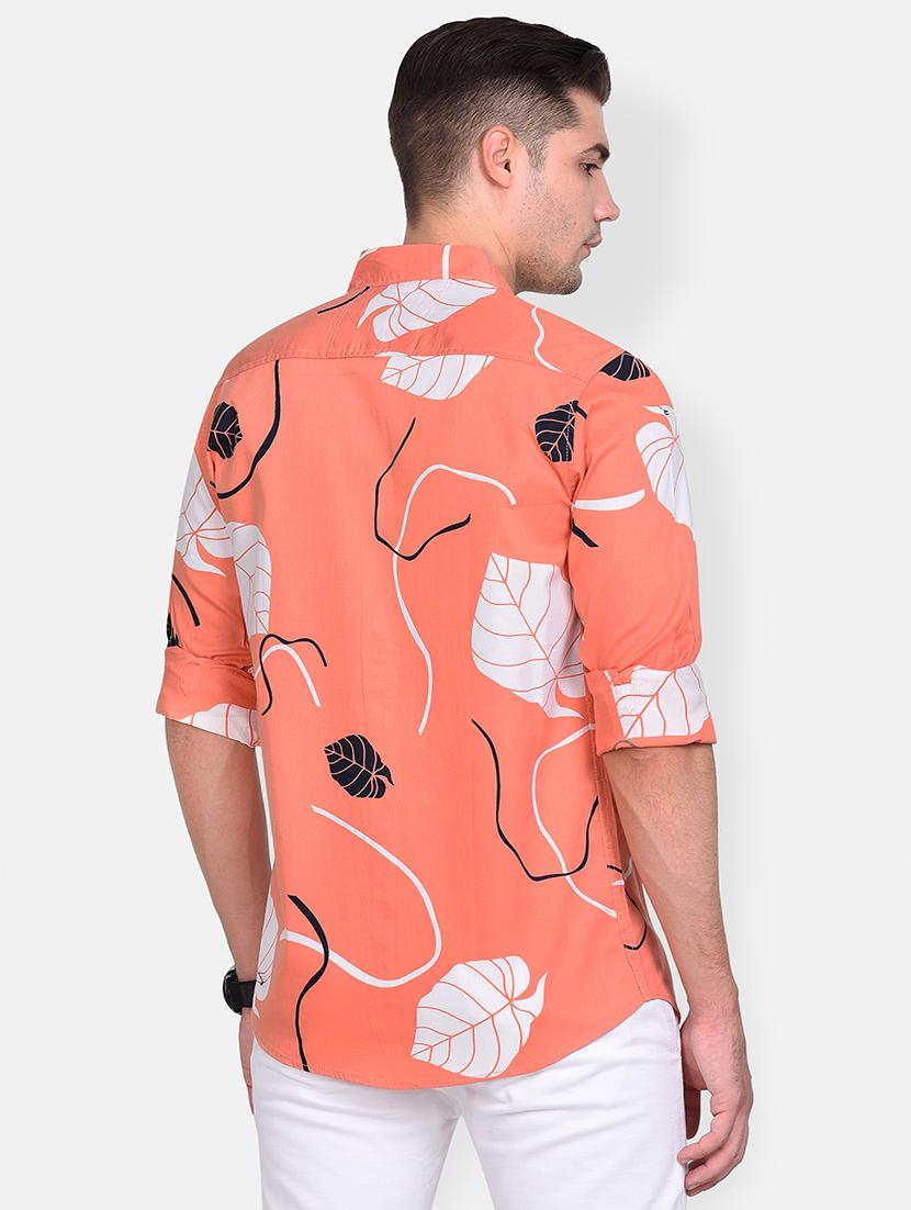 orange printed casual shirt - 17646885 - Zoom Image - 3