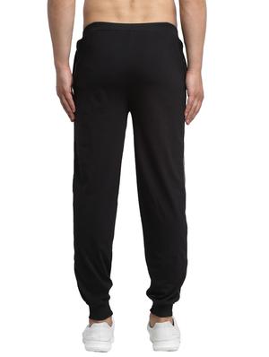 black printed track pant - 17646891 - Standard Image - 3