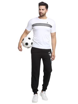 black printed track pant - 17646891 - Standard Image - 4