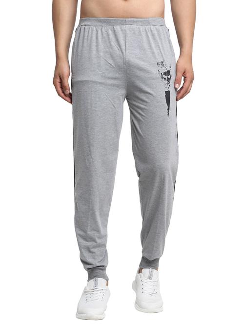 grey printed track pant - 17646892 - Standard Image - 1