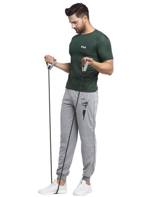 grey printed track pant - 17646892 - Standard Image - 4