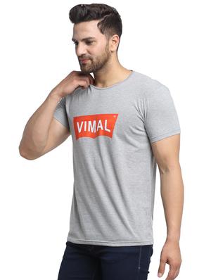 grey typographic front print t-shirt - 17646900 - Standard Image - 2