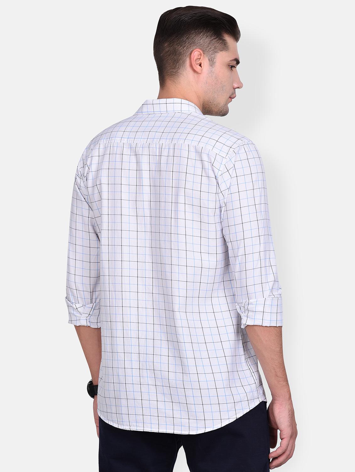 white checkered casual shirt - 17646922 - Zoom Image - 3