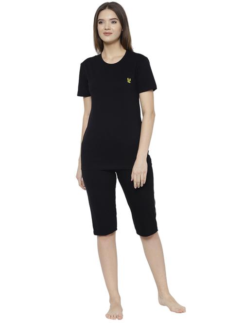 solid nightwear capri set - 17646925 - Standard Image - 1