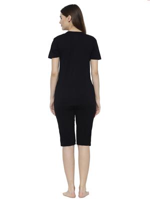 solid nightwear capri set - 17646925 - Standard Image - 3