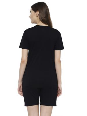 solid nightwear shorts set - 17646932 - Standard Image - 3