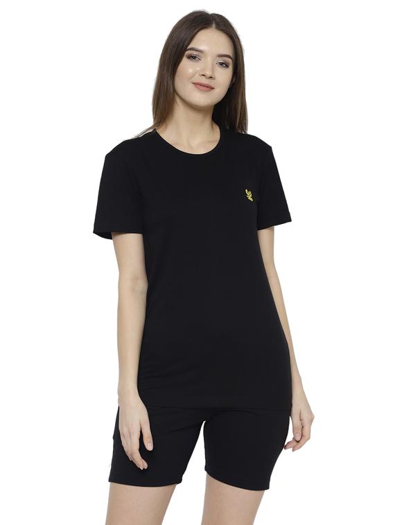 solid nightwear shorts set - 17646932 - Zoom Image - 1