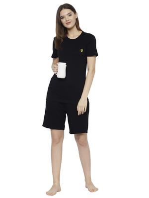 solid nightwear shorts set - 17646933 - Standard Image - 4