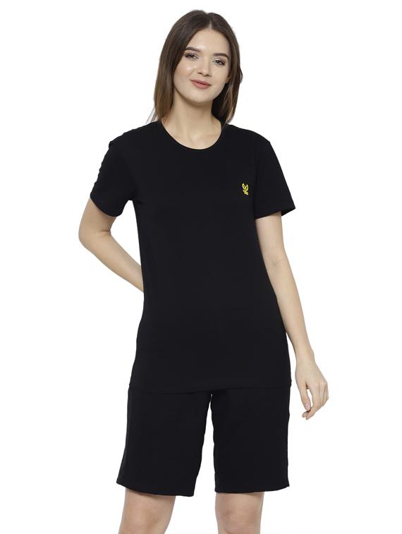 solid nightwear shorts set - 17646933 - Zoom Image - 1