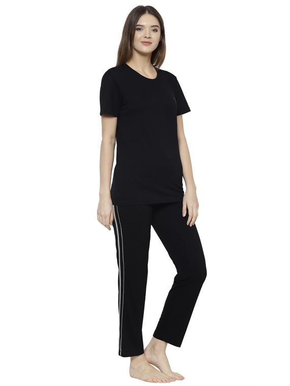 solid nightwear pyjama set - 17646935 - Zoom Image - 2