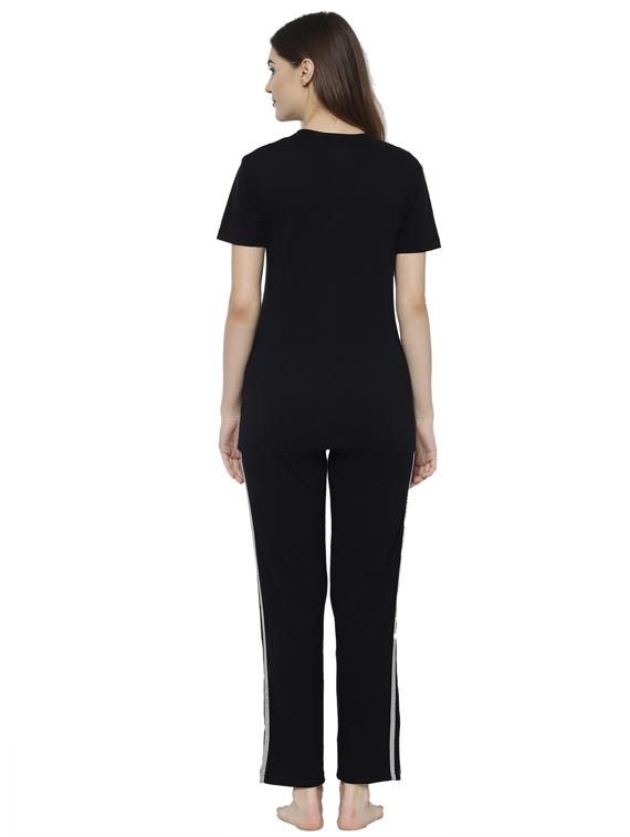 solid nightwear pyjama set - 17646935 - Zoom Image - 3