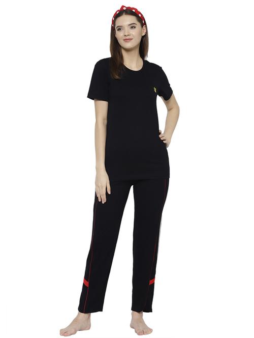 solid nightwear pyjama set - 17646936 - Standard Image - 1
