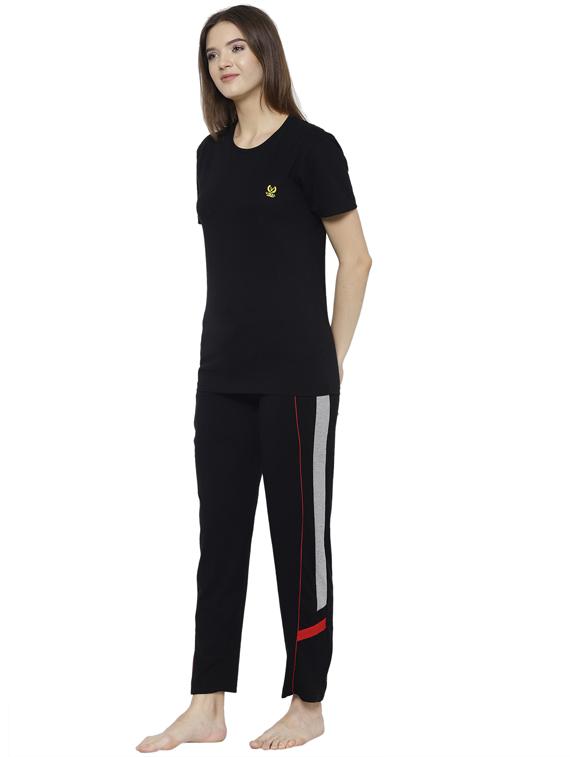 solid nightwear pyjama set - 17646936 - Zoom Image - 2