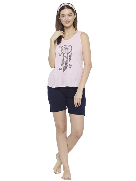 printed nightwear shorts set - 17646957 - Zoom Image - 4