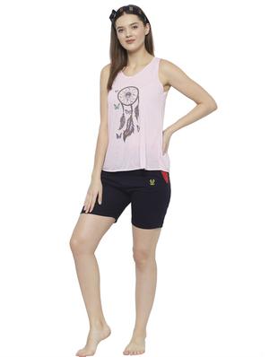 printed nightwear shorts set - 17646958 - Standard Image - 4