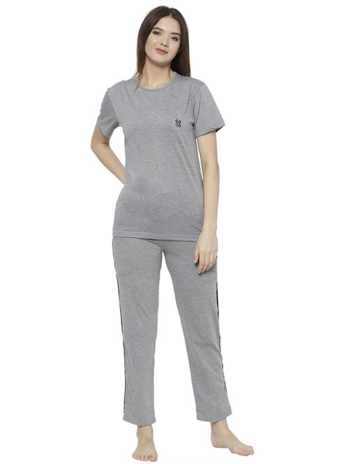 solid nightwear pyjama set - 17646974 - Standard Image - 1