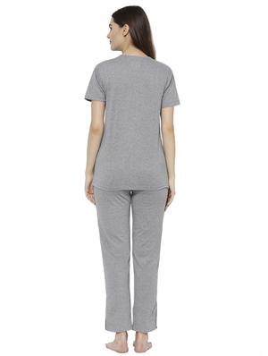 solid nightwear pyjama set - 17646974 - Standard Image - 3