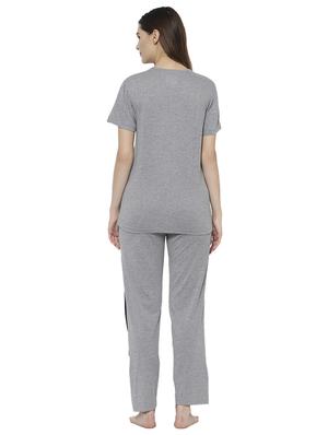 solid nightwear pyjama set - 17646979 - Standard Image - 3