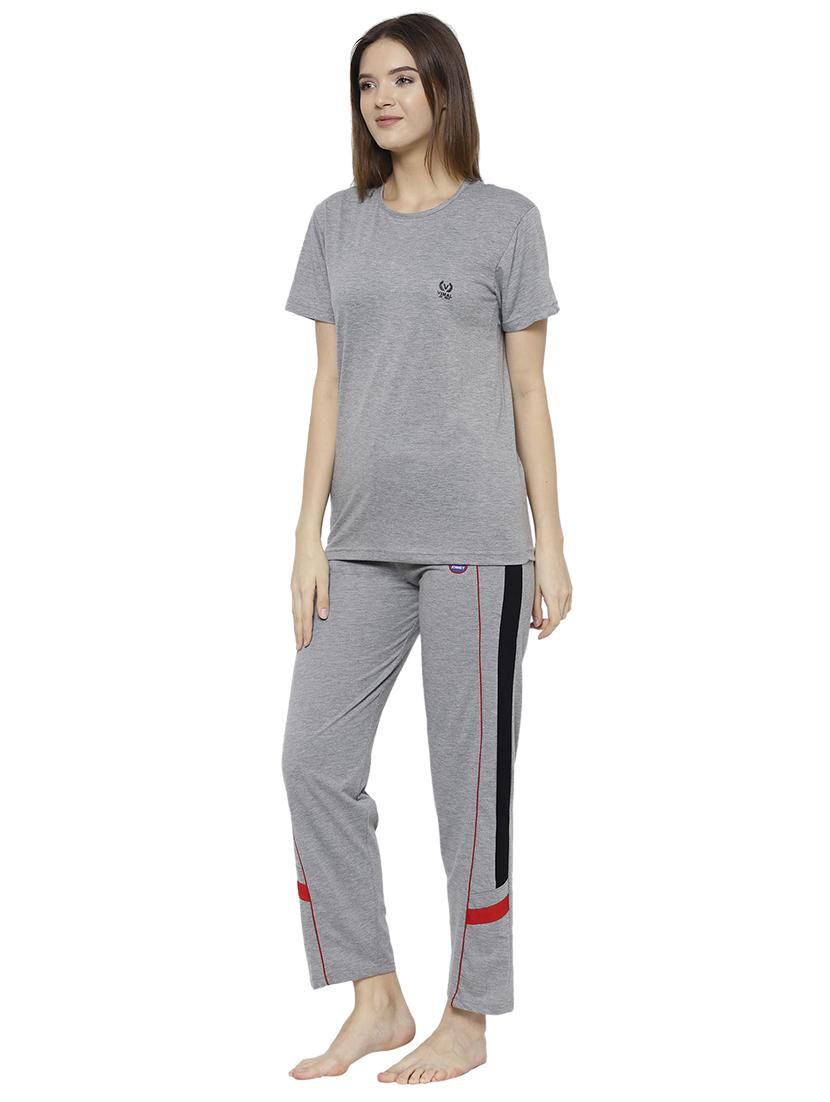 solid nightwear pyjama set - 17646979 - Zoom Image - 2