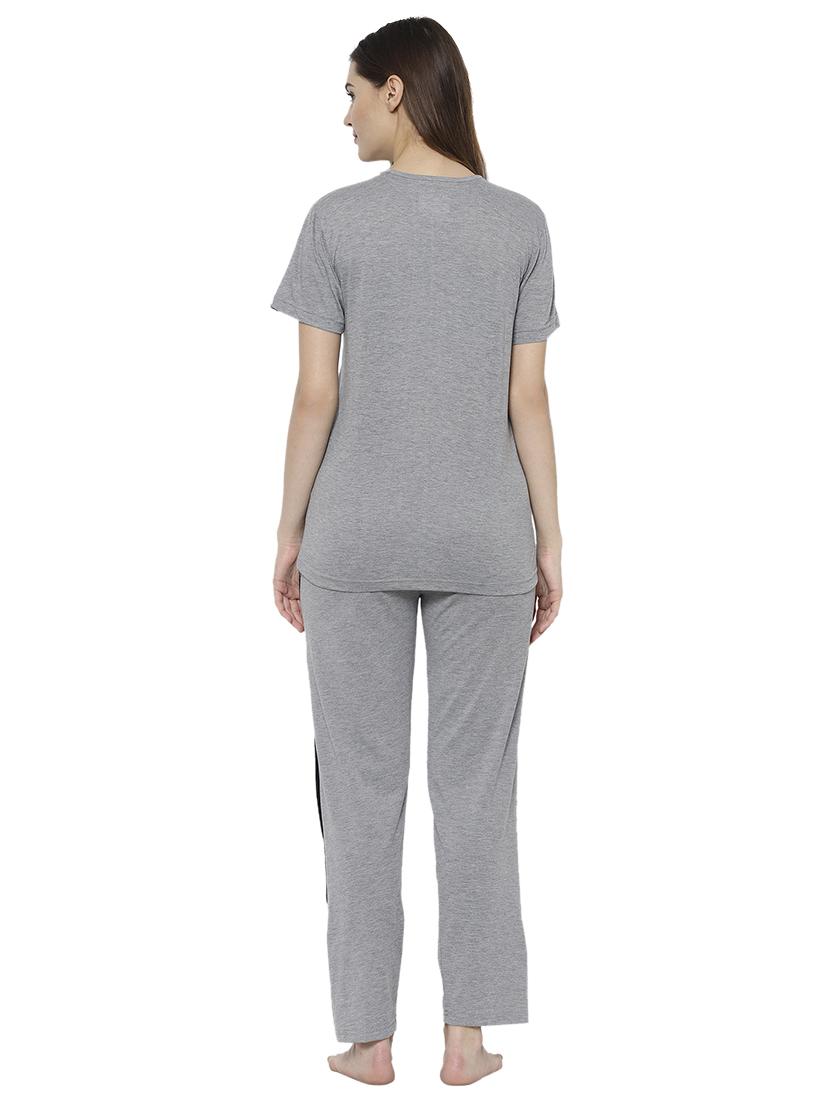 solid nightwear pyjama set - 17646979 - Zoom Image - 3