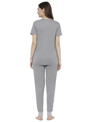 solid nightwear pyjama set - 17646980 - Standard Image - 3
