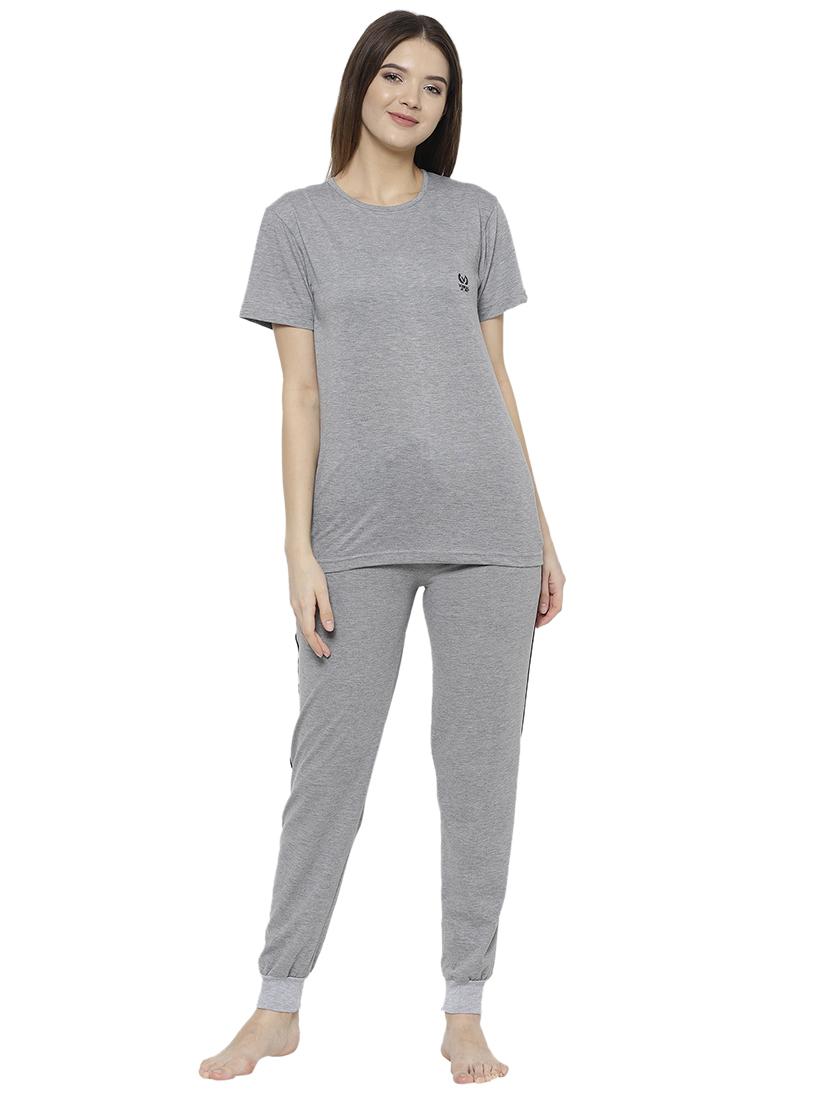 solid nightwear pyjama set - 17646980 - Zoom Image - 1