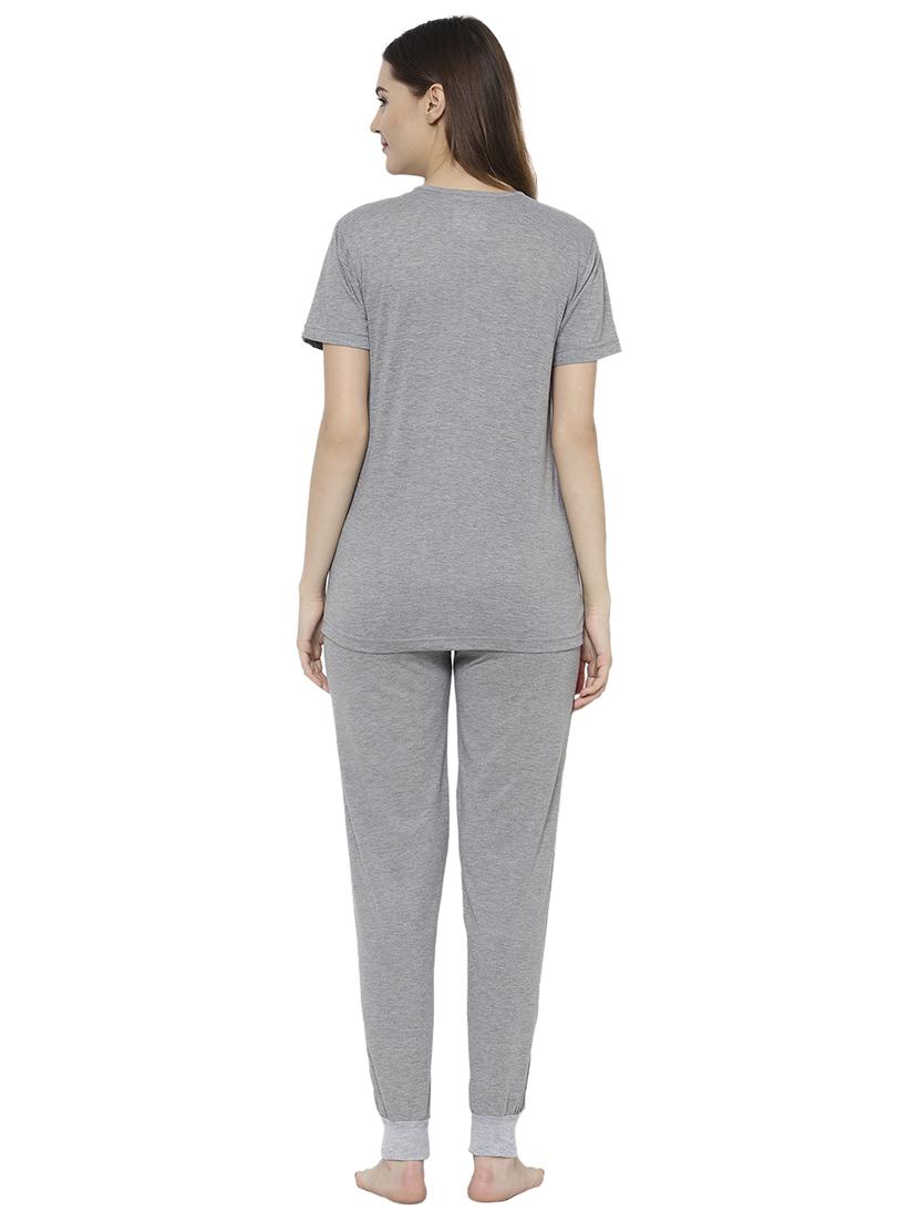 solid nightwear pyjama set - 17646980 - Zoom Image - 3