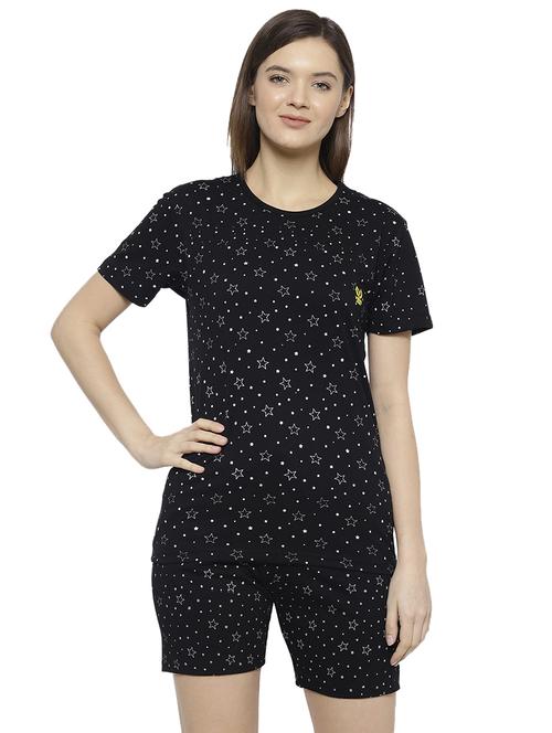 printed nightwear shorts set - 17646991 - Standard Image - 1