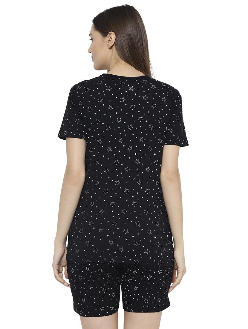 printed nightwear shorts set - 17646991 - Zoom Image - 4