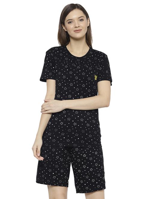 printed nightwear shorts set - 17646992 - Standard Image - 1