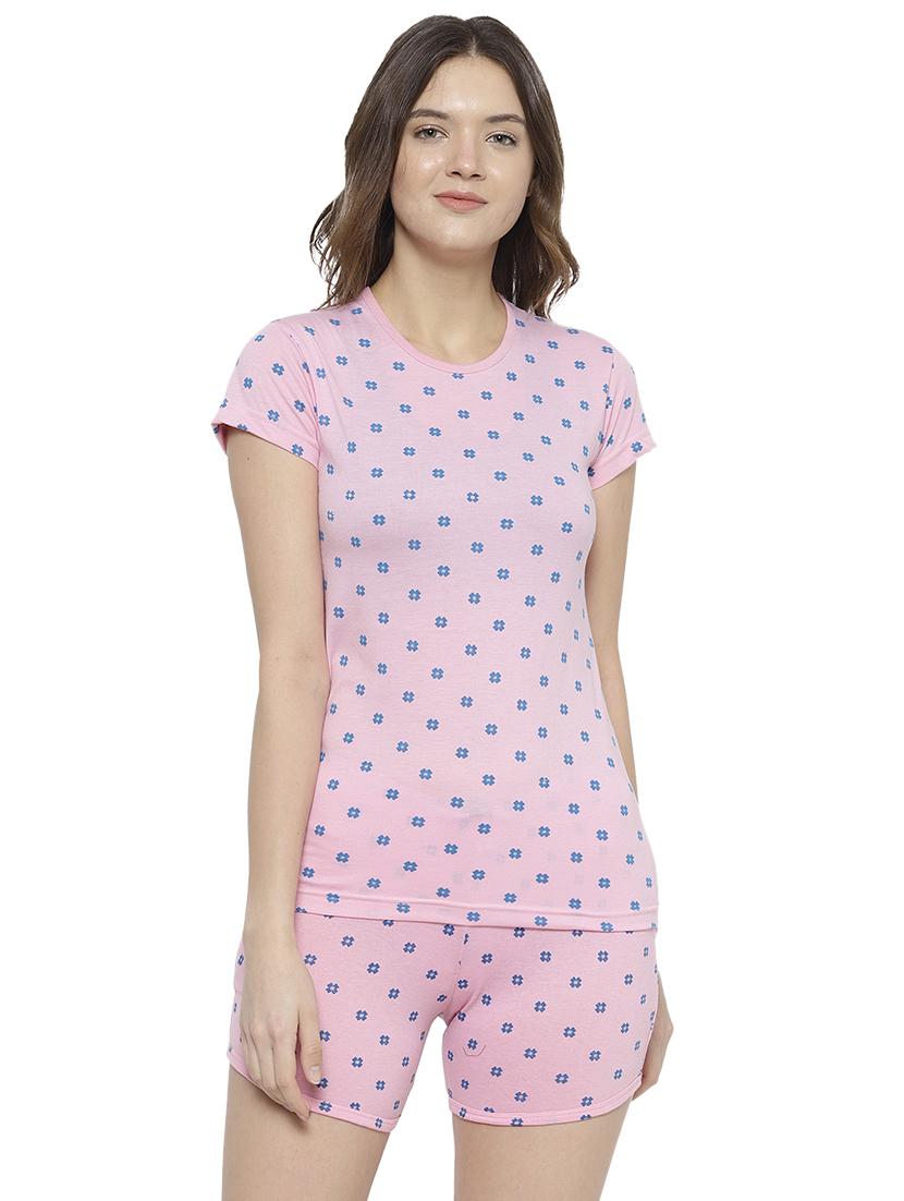 printed nightwear shorts set - 17647006 - Zoom Image - 1