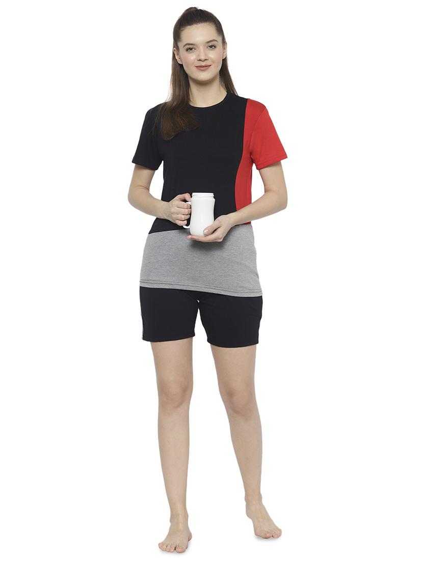 printed nightwear shorts set - 17647019 - Zoom Image - 4