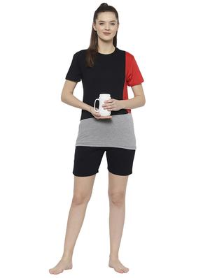 printed nightwear shorts set - 17647020 - Standard Image - 4