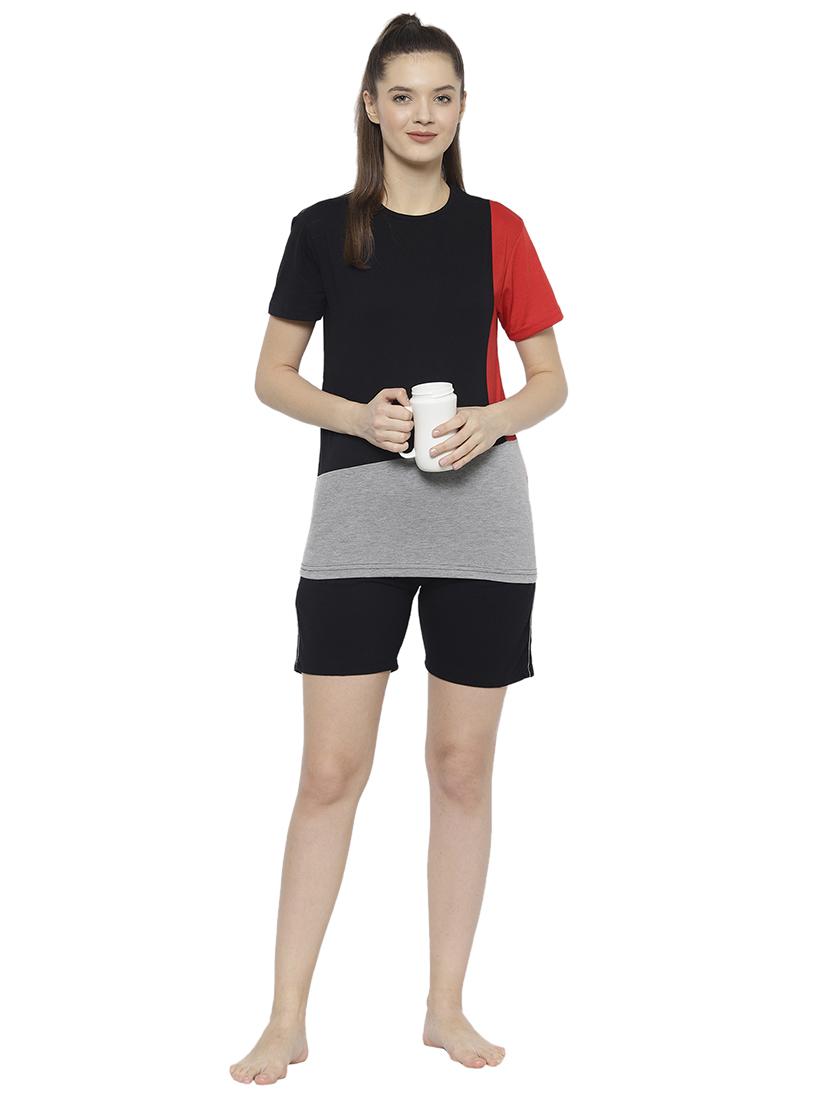 printed nightwear shorts set - 17647021 - Zoom Image - 4