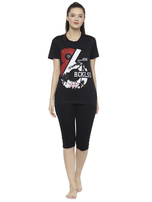 printed nightwear capri set - 17647030 - Standard Image - 1