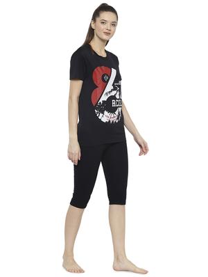 printed nightwear capri set - 17647030 - Standard Image - 2