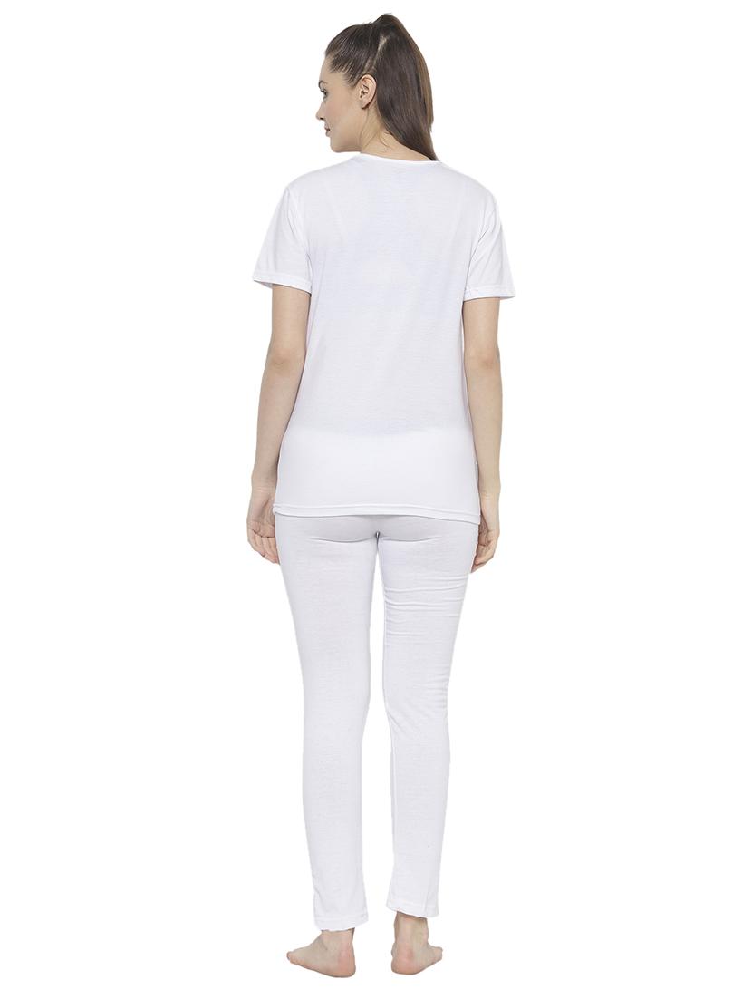 solid nightwear pyjama set - 17647040 - Zoom Image - 3