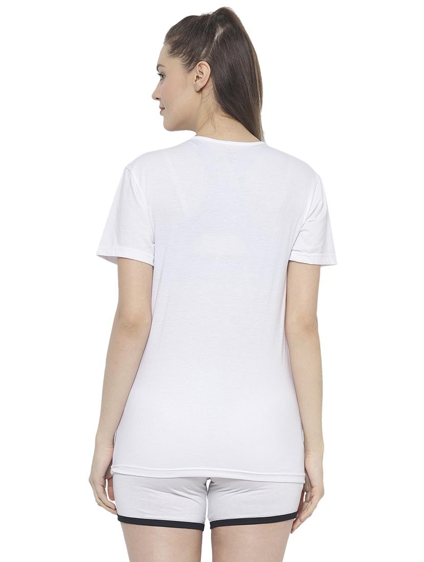 solid nightwear shorts set - 17647041 - Zoom Image - 3