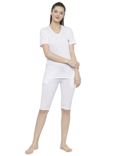 solid nightwear capri set - 17647042 - Standard Image - 1