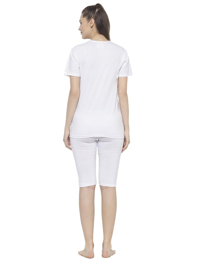 solid nightwear capri set - 17647042 - Zoom Image - 3