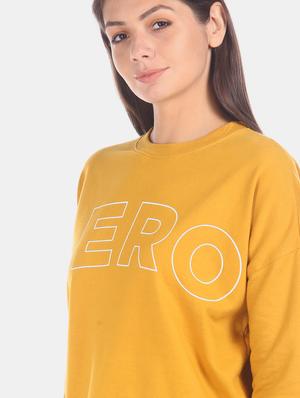 yellow cotton regular sweatshirt - 17647139 - Standard Image - 5