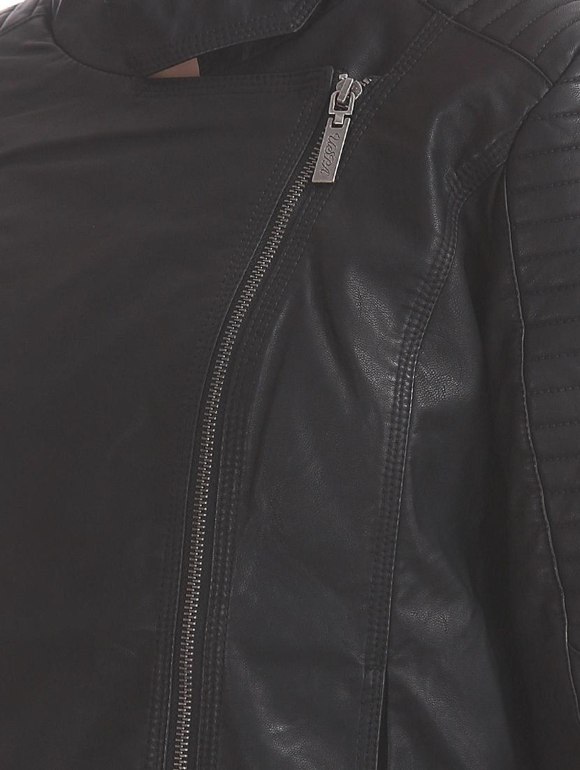 asymmetric zipper solid biker jacket - 17647163 - Zoom Image - 5