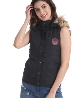 blue polyester hoodie jacket - 17647168 - Standard Image - 3