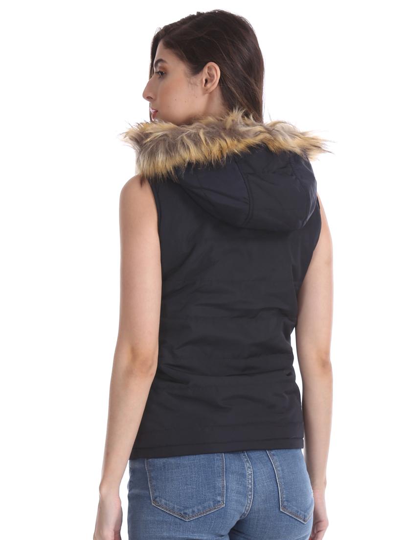 blue polyester hoodie jacket - 17647168 - Zoom Image - 4