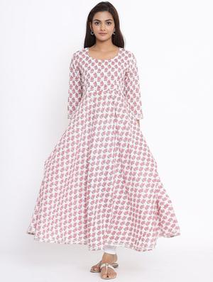 floral print flared kurta - 17647286 - Standard Image - 5