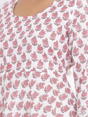 floral print flared kurta - 17647286 - Standard Image - 6