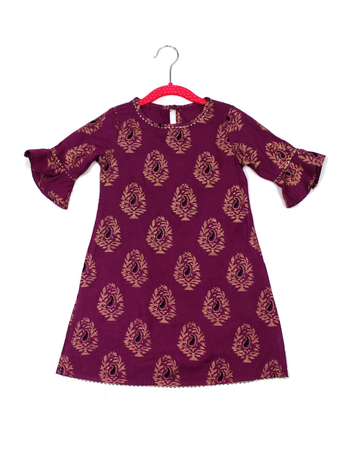purple printed skirts set - 17647295 - Zoom Image - 3