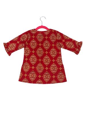 red cotton suit set - 17647297 - Standard Image - 3